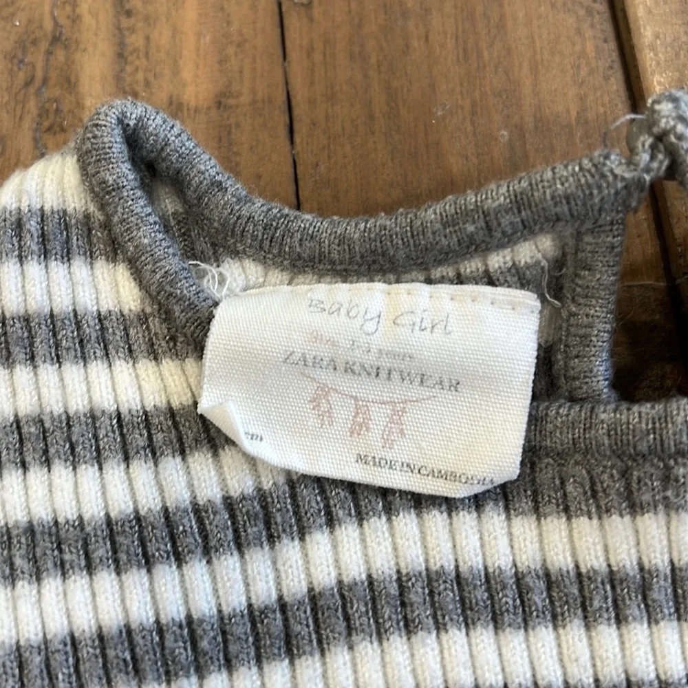 Zara gray striped dress - Picture 4 of 6